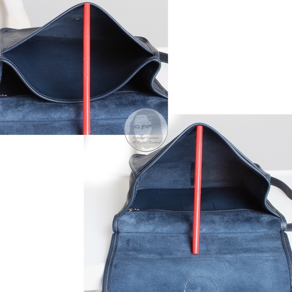 Coach Willis Bag Royal Blue Leather Silver HW Contrast Stitching 2005 HTF #9927 - Picture 11 of 12